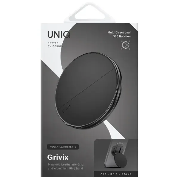 حامل UNIQ Grivix مغناطيسي مع حامل أسود image 1