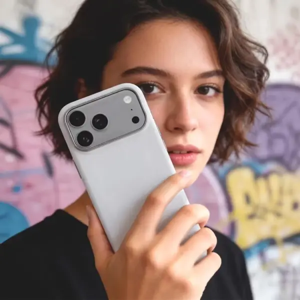 كفر ابيض 18/17 برو ماكس مدمج ماك سيف LEVELO IRIS Silicone image 1