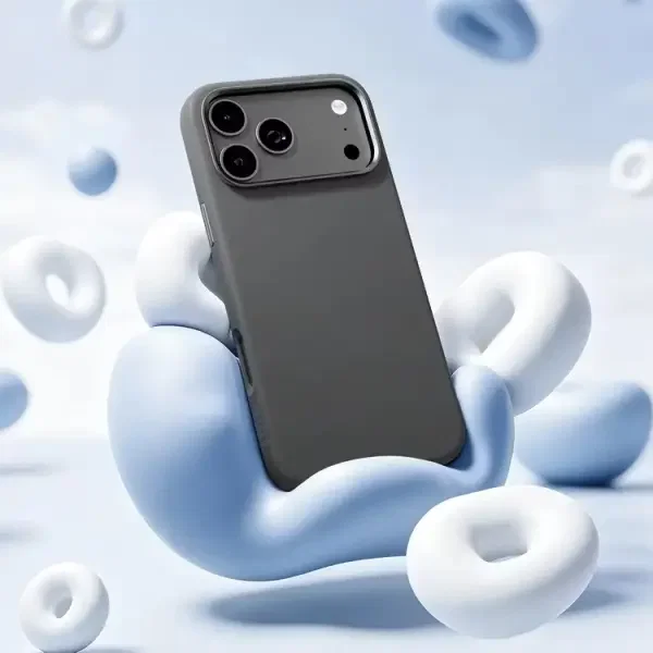 كفر اسود 18/17 برو ماكس مدمج ماك سيف LEVELO IRIS Silicone image 4