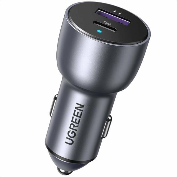 شحن سيارة 2 منفذ تايب سي + Ugreen 52.5W USB image 0