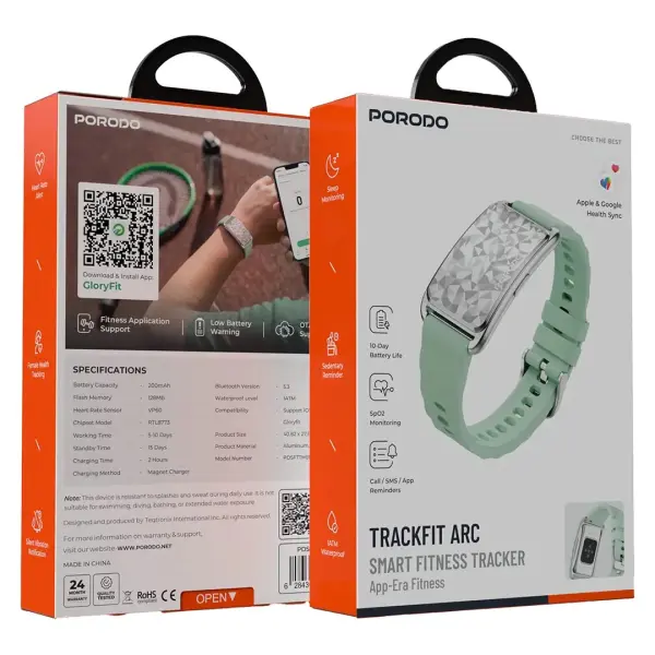 سوار اللياقة الذكي Porodo TrackFit Arc image 3