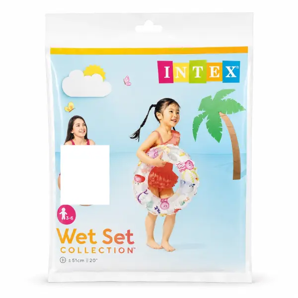 Intex Wet Set Kids Swim Ring – Ocean Design 51cm image 0
