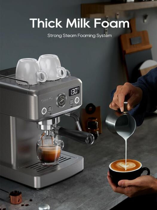 HiBREW Semi Automatic Espresso  H10A - Silver image 5