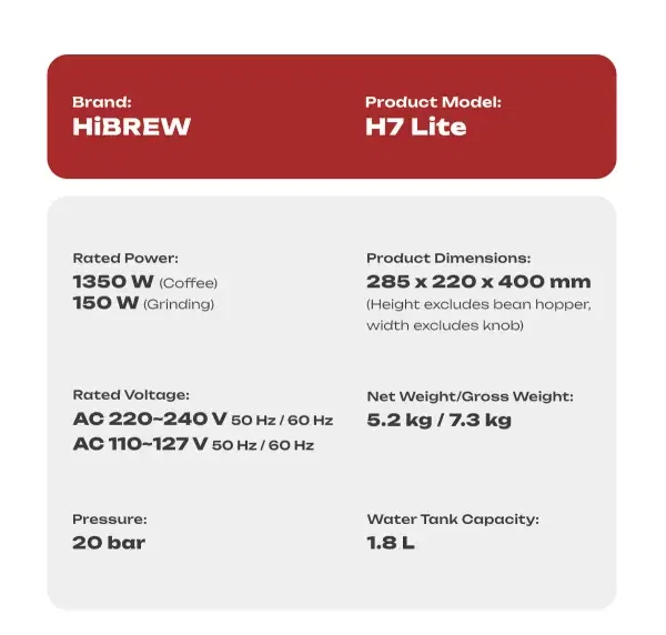Hibrew H7 Lite - Coffee Machine image 22