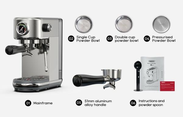 HiBREW 20Bar Semi Automatic Espresso Coffee Machine - H10B image 13