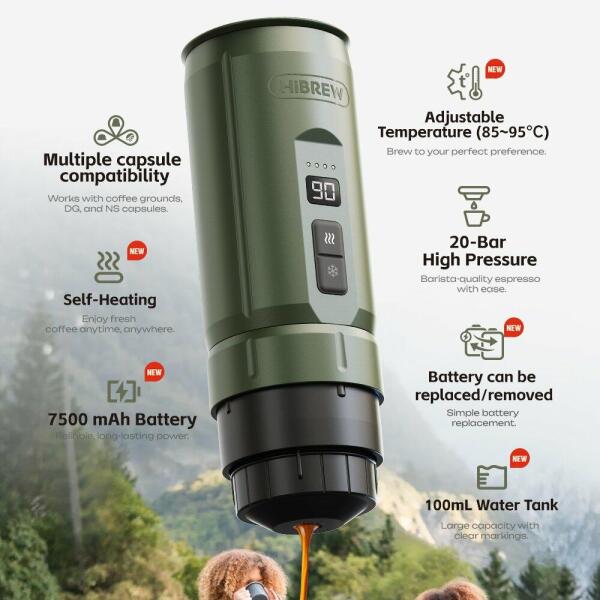 HiBREW H4C Black – Portable Espresso Maker Explorer image 3