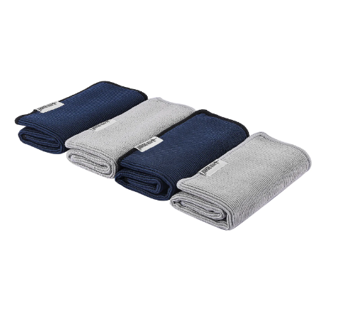 Four Towels Set-2 grey + 2 dark blue image 0