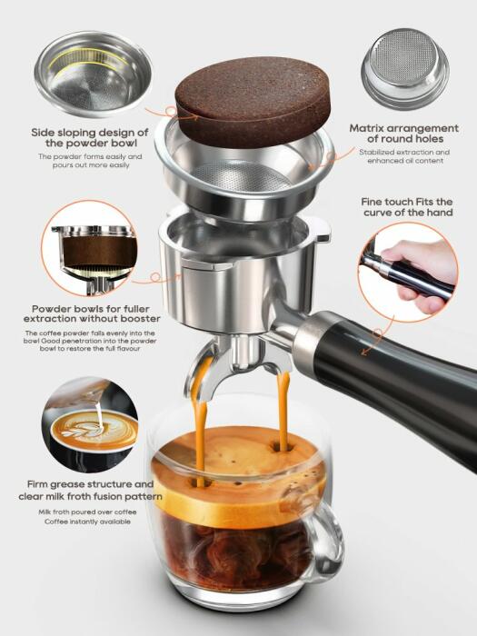 HiBREW Semi Automatic Espresso  H10A - Silver image 6