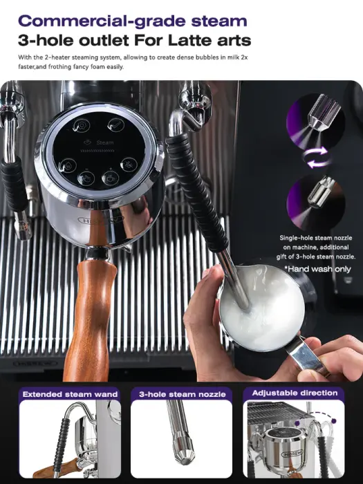 HiBREW H21 Espresso Machine – Professional Coffee Experience at Home - Silver image 5