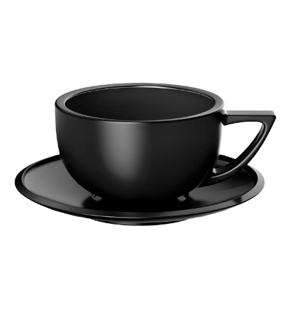 MHW-3BOMBER Ceramic Latte Cup 280ML - BLACK image 0