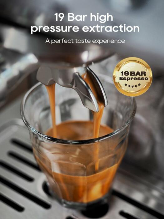 HiBREW Semi Automatic Espresso  H10A - Silver image 3