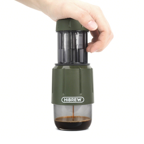 HiBREW 2 in 1 Portable Espresso Maker For Capsule & Ground Hand Press Brewer H4D image 2