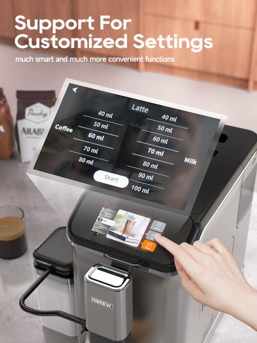 HiBREW Fully Automatic Espresso Machine Cappuccino With Grinder H16 image 2