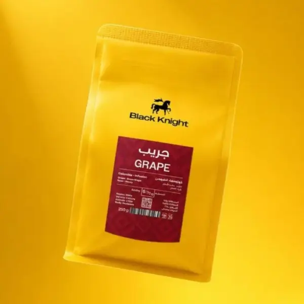 قهوة الفارس الأسود جريب عنب كولومبيا مخمرة 250 جرام image 0