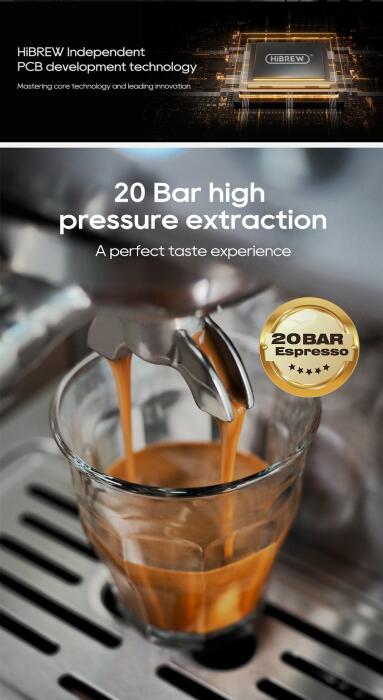 HiBREW Semi Automatic Espresso  H10A - Black image 5