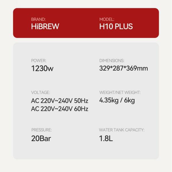 HiBREW Semi Automatic Espresso Coffee Machine H10Plus image 13