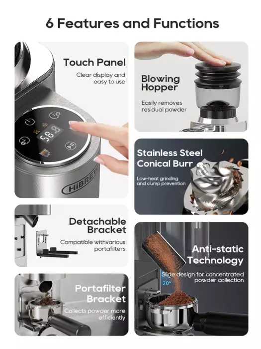 HiBREW Automatic Coffee Grinder  G7 - White image 1