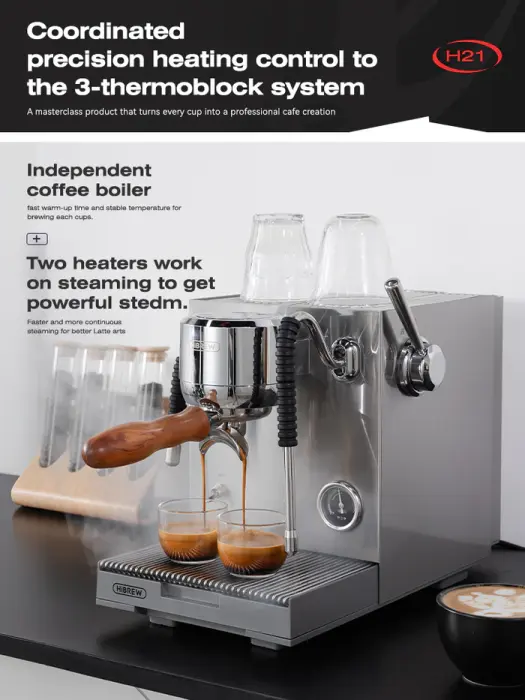 HiBREW H21 Espresso Machine – Professional Coffee Experience at Home - Silver image 4