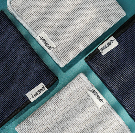 Four Towels Set-2 grey + 2 dark blue image 3