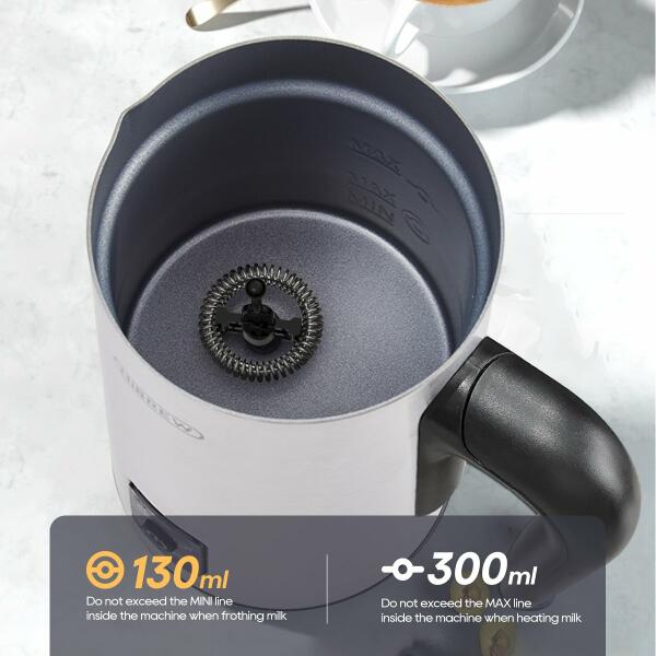 HiBREW 4 in 1 Milk Frother Frothing Foamer Fully automatic Milk Warmer Cold/Hot Latte Cappuccino Chocolate Protein powder M3A image 3