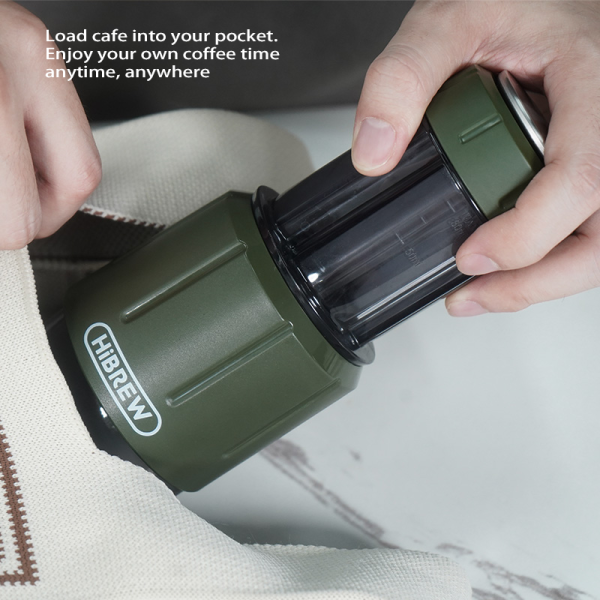 HiBREW 2 in 1 Portable Espresso Maker For Capsule & Ground Hand Press Brewer H4D image 3