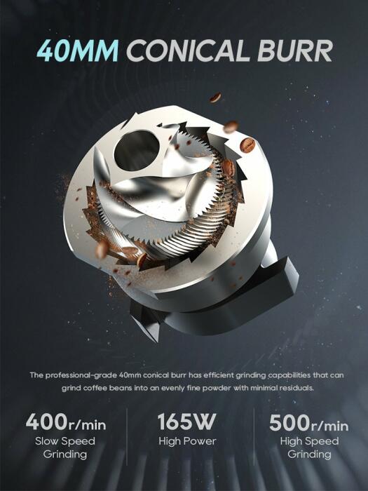 HiBREW G5 Coffee Grinder - 48mm Conical Burr Electric image 4