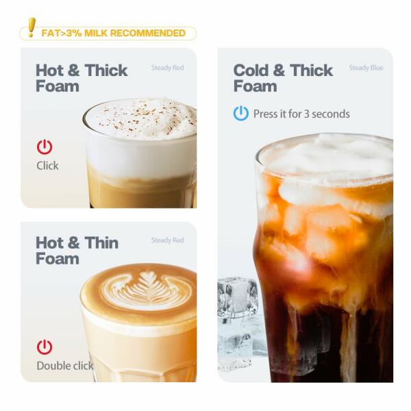 HiBREW MilK Frother Hot\cold M1A - Black Color image 4