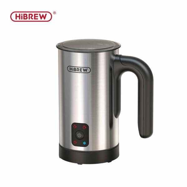 HiBREW 4 in 1 Milk Frother Frothing Foamer Fully automatic Milk Warmer Cold/Hot Latte Cappuccino Chocolate Protein powder M3A image 0