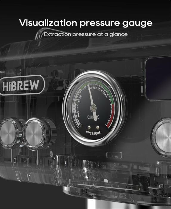 HiBREW Semi Automatic Espresso  H10A - Black image 8