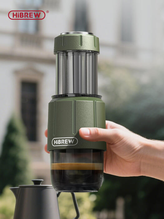 HiBREW 2 in 1 Portable Espresso Maker For Capsule & Ground Hand Press Brewer H4D image 1