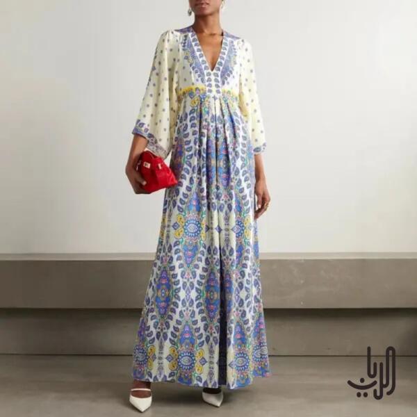 دراعة مطبوعة فضفاضة image 1