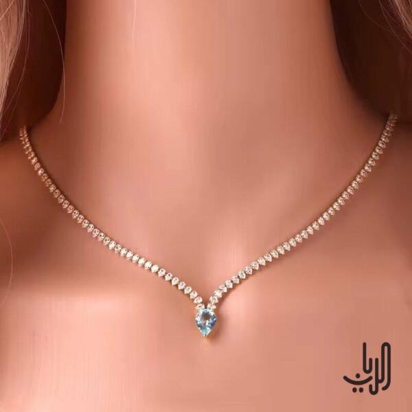 قلادة مرصعة بسلسلة من الزركون image 3