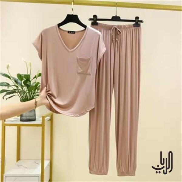 طقم بيجامات نسائي بدون أكمام image 1