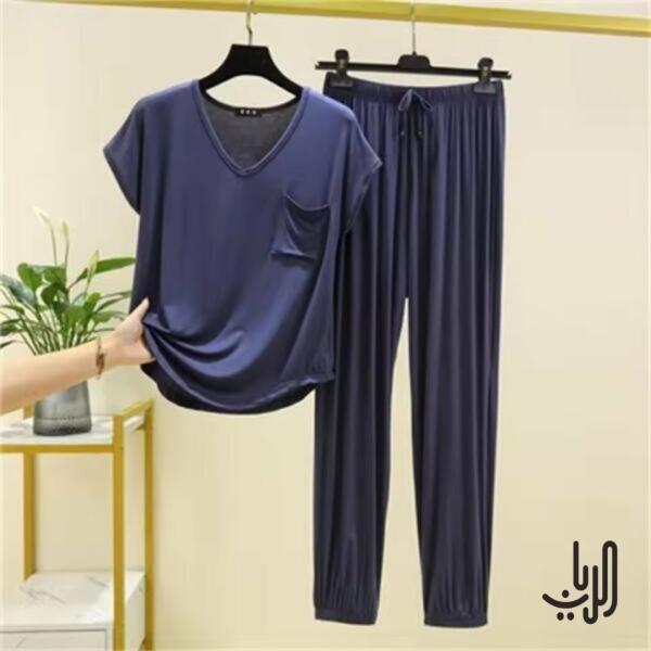 طقم بيجامات نسائي بدون أكمام image 3