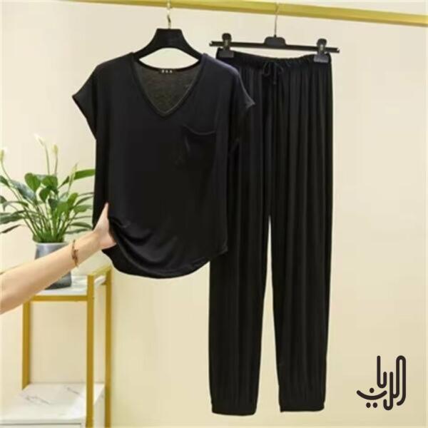 طقم بيجامات نسائي بدون أكمام image 4