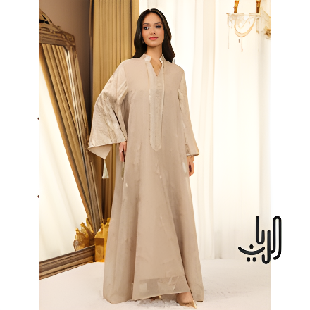 دراعة رمضانية منقوشه باللون الذهبي image 1
