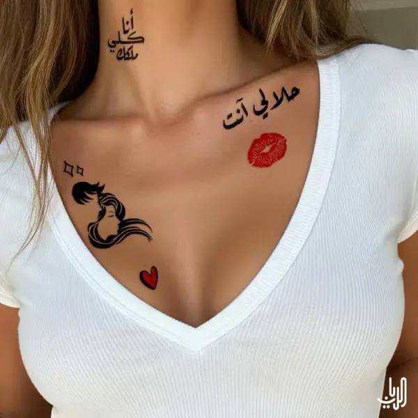 ملصقات وشم رومانسية للأزواج  image 1