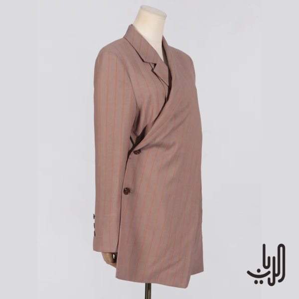 سترة نسائية مخططة مع تصميم image 2