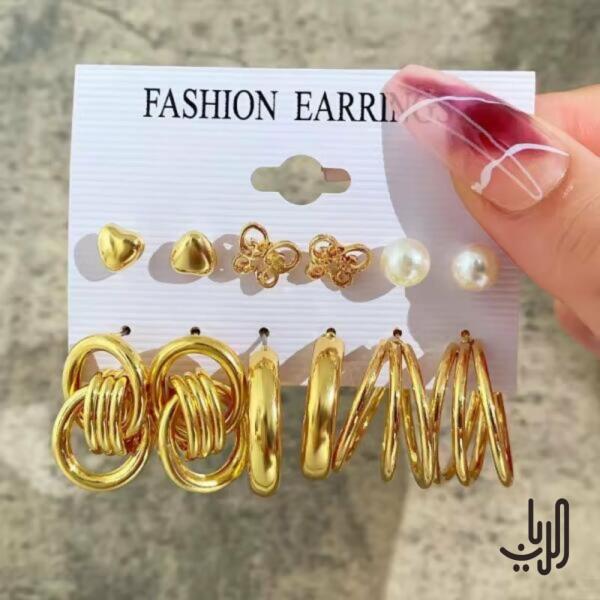 أقراط مرصعة بالزركون image 0
