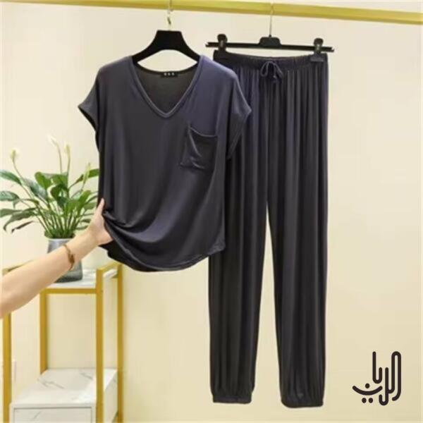 طقم بيجامات نسائي بدون أكمام image 5