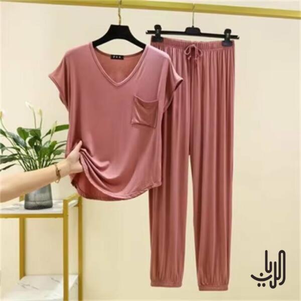 طقم بيجامات نسائي بدون أكمام image 8