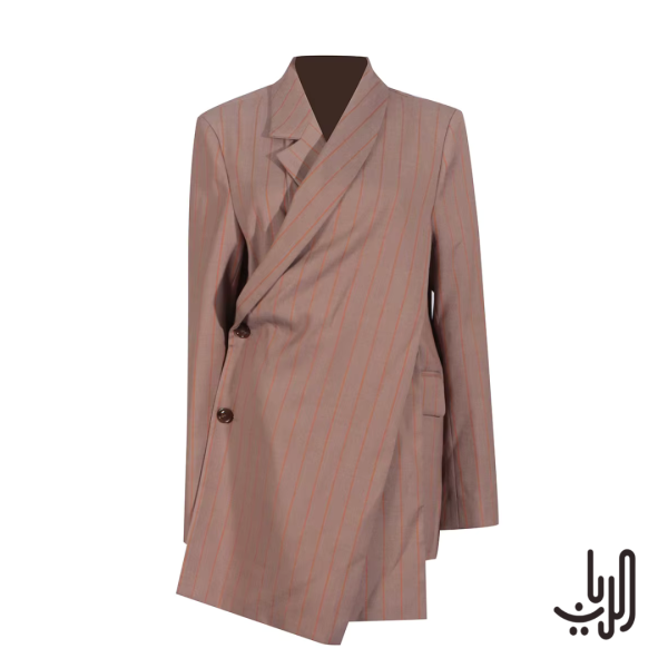 سترة نسائية مخططة مع تصميم image 0