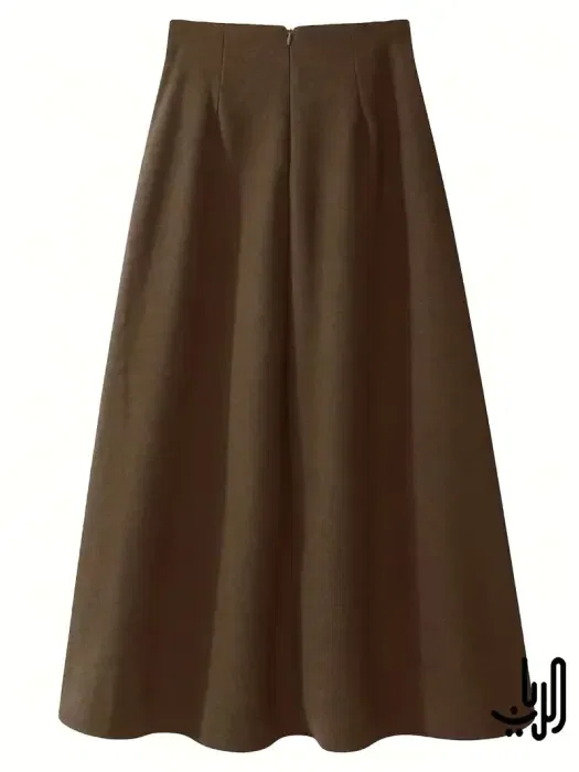 تنورة ميدي بنية اللون image 1
