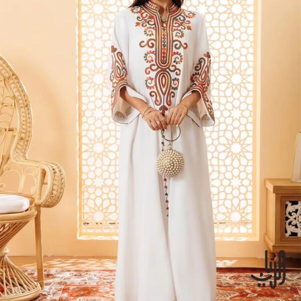 دراعة نسائية انيقة فضفاضة مطرزة  image 4