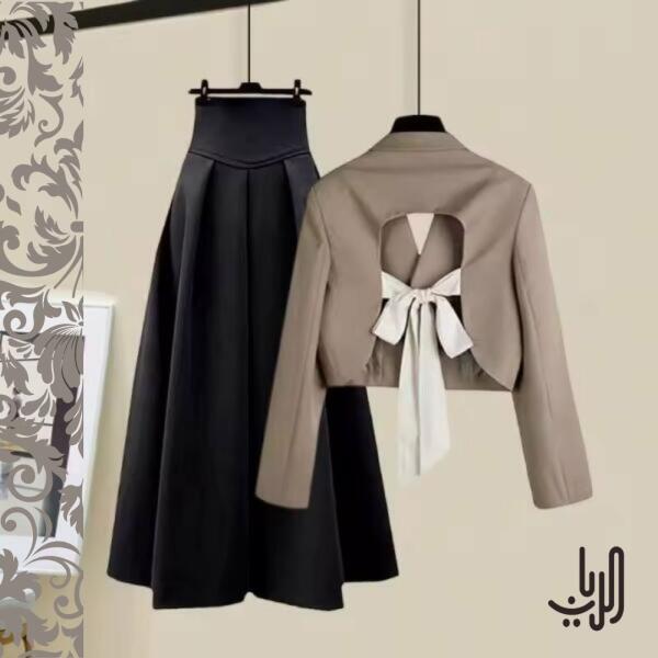 طقم جاكيت وفستان متناسق image 1