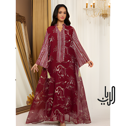 دراعة رمضانية منقوشه باللون الذهبي image 0
