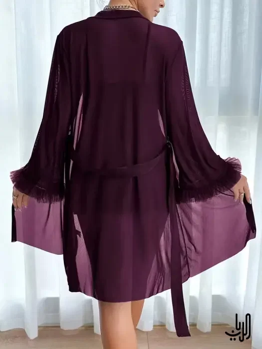 طقم ملابس نوم نسائية من قطعتين بتصميم أنيق وجذاب ومريح image 3