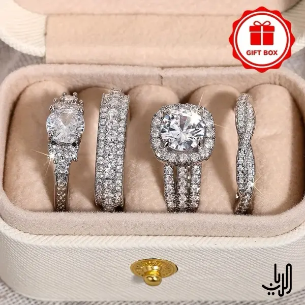 مجموعة مختارة من اربعة خواتم فاخرة image 1