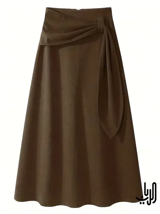 تنورة ميدي بنية اللون image 2