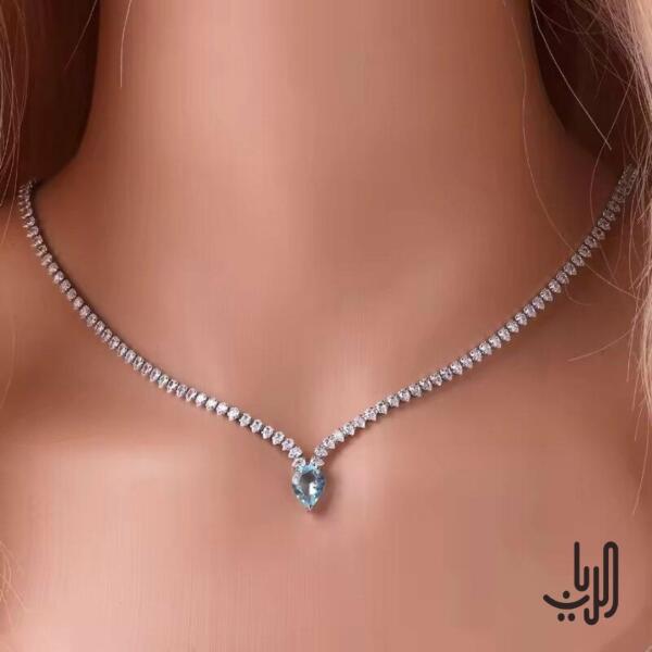 قلادة مرصعة بسلسلة من الزركون image 2